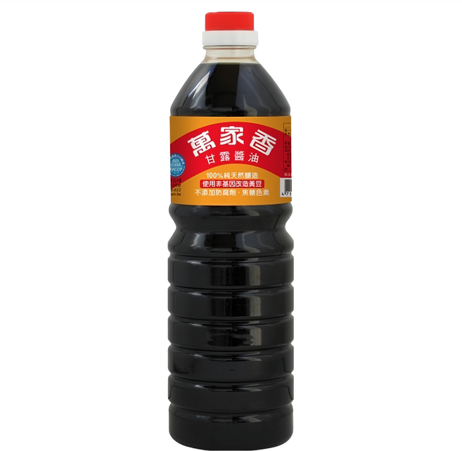 萬家香 甘露醬油, 1L, 1瓶
