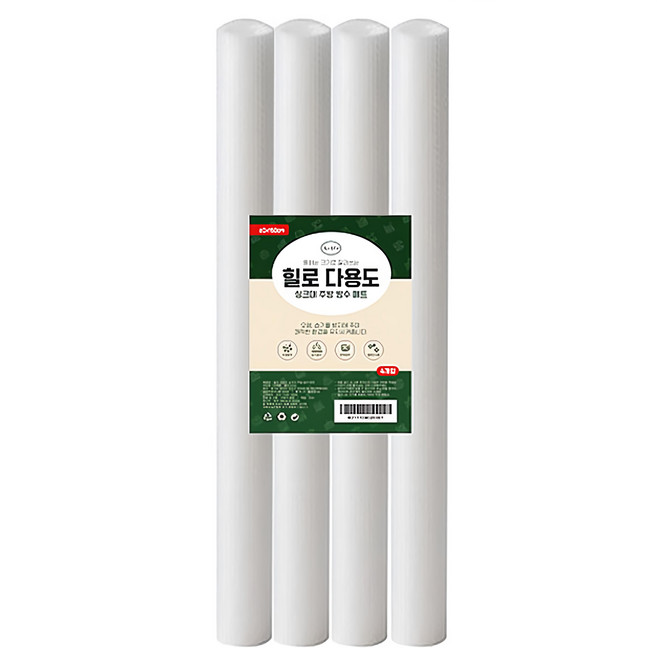 hillo 多用途廚房水槽防水墊, 4入, 透明