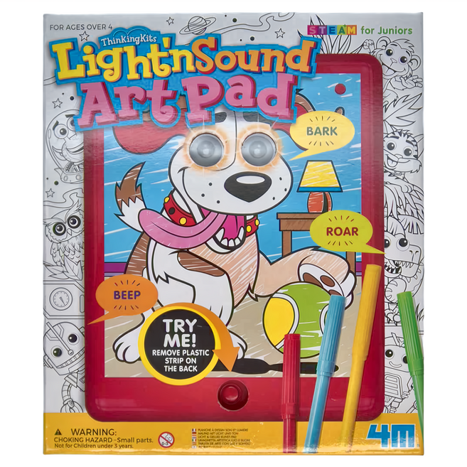 4M 思維創作 彩色電子塗鴉板, 多色, 1盒