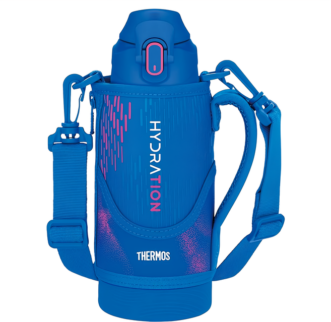 THERMOS 膳魔師 FJS-800F系列 真空斷熱運動水壺 直飲彈蓋, 1個, 800ml, 藍粉色