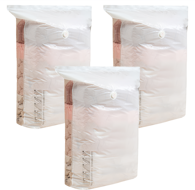 小麥購物 免抽氣真空壓縮袋 立體款 衣物棉被收納袋 G614, 3個, 1個