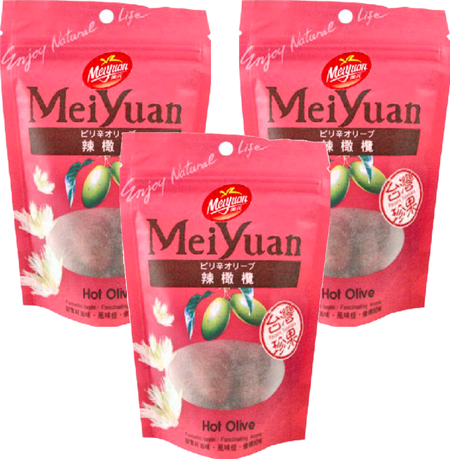 美元蜜餞 辣橄欖, 100g, 3包