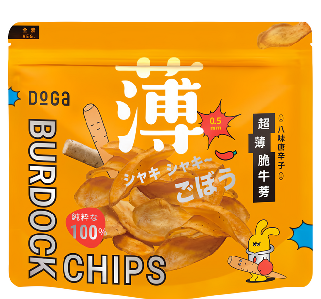 DoGa 杜甲 超薄脆牛蒡 八味唐辛子, 80g, 1包