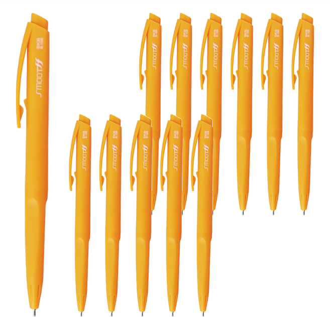 SKB 文明 自動中油筆 0.6mm ib-1006 柑色 12入, 1組