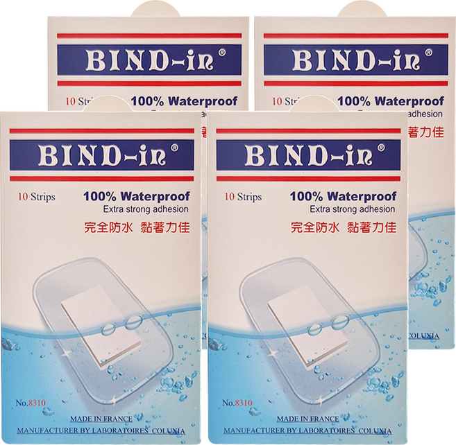 BIND-in 絆多 那柏瑞特可盧雅 100%防水膠布 大片型, 10片, 4盒