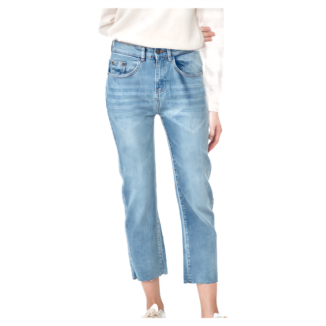 CARET 女款修身直筒牛仔褲