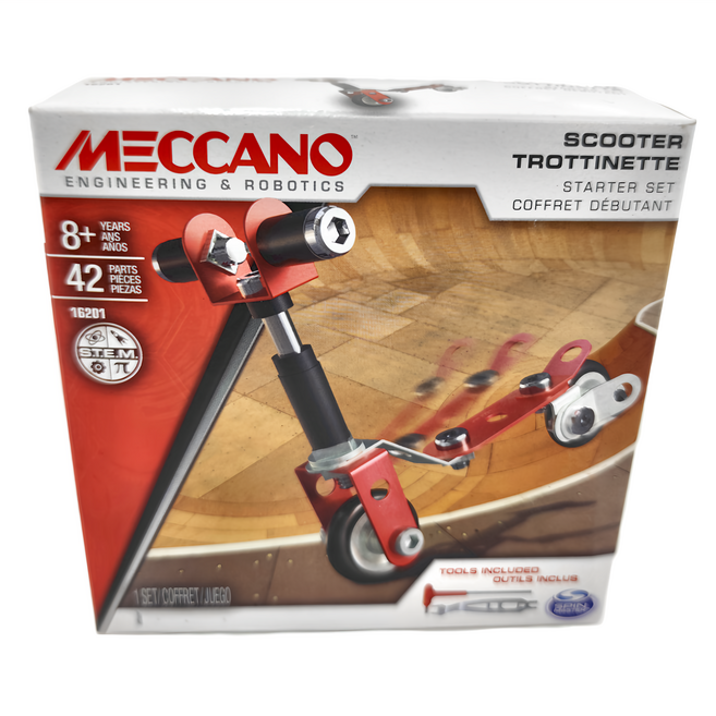 Meccano 麥卡諾 進階微型系列 滑板車 Set 42片 8歲以上, 1盒