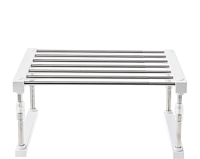 comet 可調節碗盤收納架, 白色, 1個