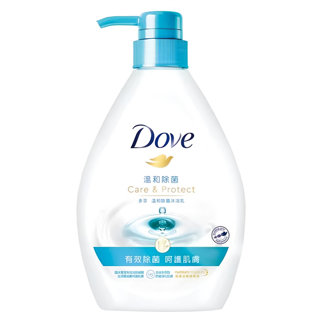 Dove 多芬 溫和除菌沐浴乳, 1L, 1瓶