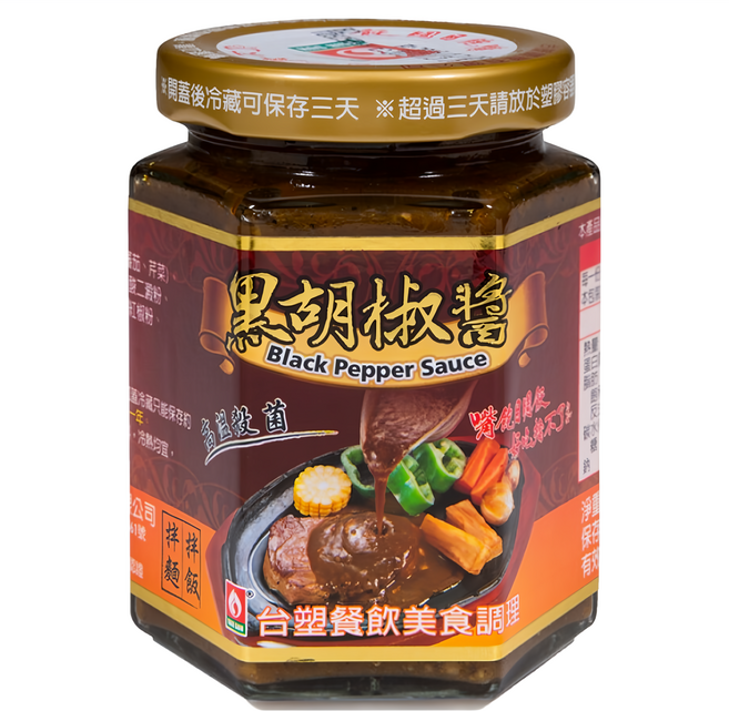 台塑餐飲 黑胡椒醬, 280g, 1罐