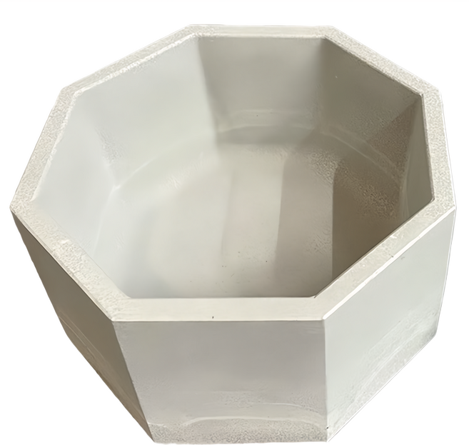 大八角水泥盆 1080g, 水泥白, 1個