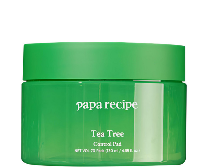 papa recipe 茶樹控油爽膚棉 pH 5.3 溫和無刺激 敏感肌適用, 70片, 1罐