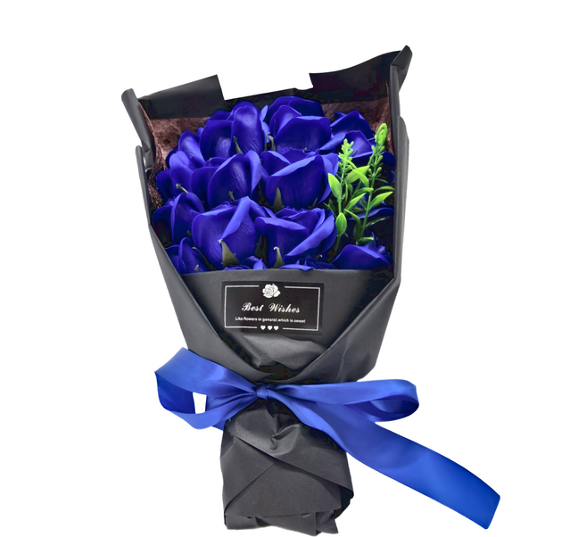 香皂花 18朵, 群青藍, 1個