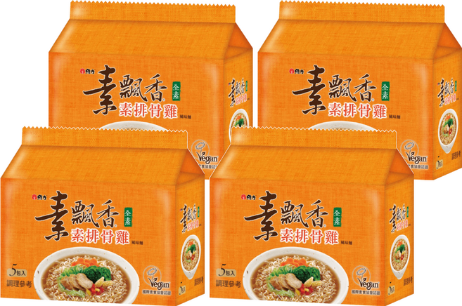 維力 素飄香 素排骨雞風味麵 90g, 20包