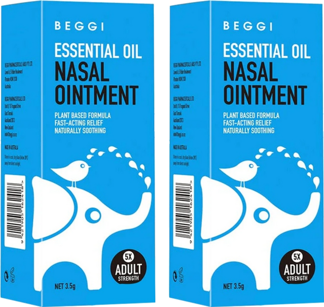 BEGGI 精油護鼻膏 成人 3.5g, 2盒