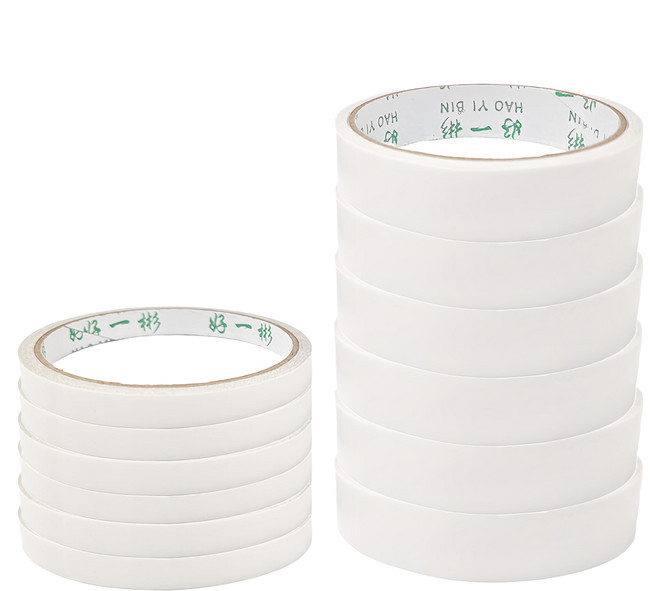 雙面膠 1cm 6個 + 2cm 6個, 透明, 1組