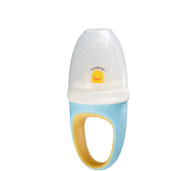 PiYOPiYO 黃色小鴨 副食品咬咬棒 6.2*12.2cm 4個月以上, 藍色, 1個