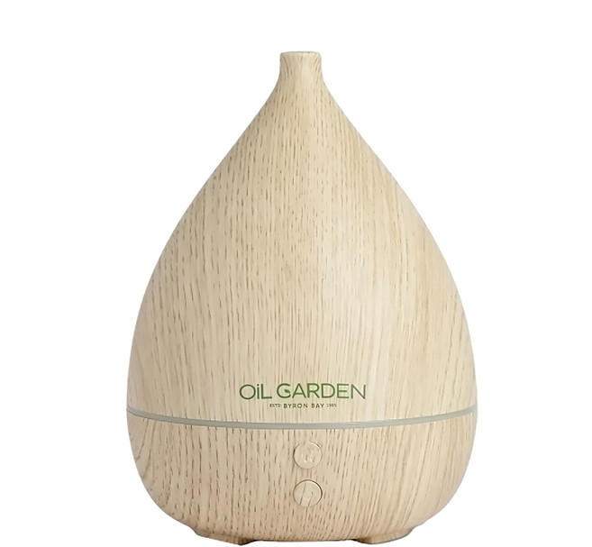OiL GARDEN 澳悠園 三合一 加濕 淨化空氣 夜燈 觸控 水氧機 15 x 15 x 20.4cm 仿木紋 木色 OG1557 USB電源線