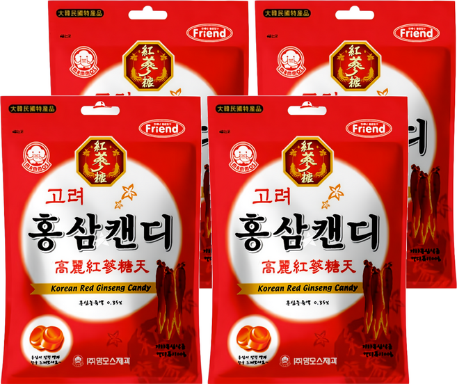 mAmmos 紅蔘糖, 80g, 4袋