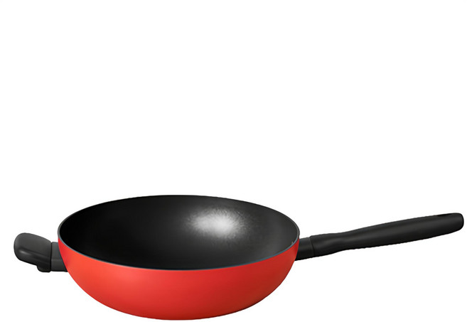 MEYER 美亞 BAUHAUS 革新紅導磁單柄炒鍋 30cm 加輔助手把 不沾鍋 適用多種爐具, 1個