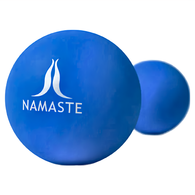 台灣 NAMASTE Aste 筋膜球 附筋膜球收納袋 直徑6.3cm 190g 2個, 藍色, 1組