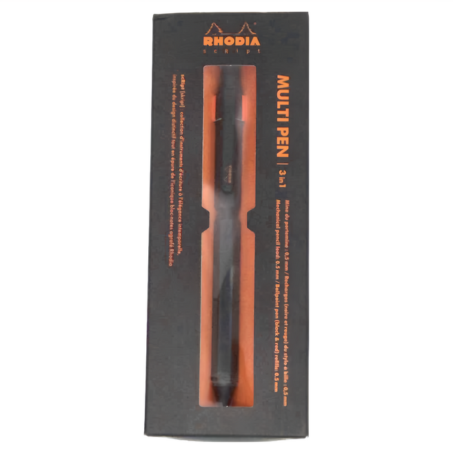 RHODIA scRipt Multi Pen 多功能筆 三用原子筆(二色原子筆+自動鉛筆) 黑色, 1支