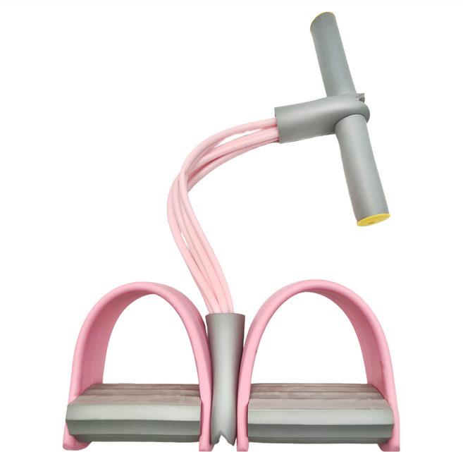 OMG 升級6管加粗 腳蹬拉力器 仰臥起坐健腹訓練輔助器, 粉紅色, 1個