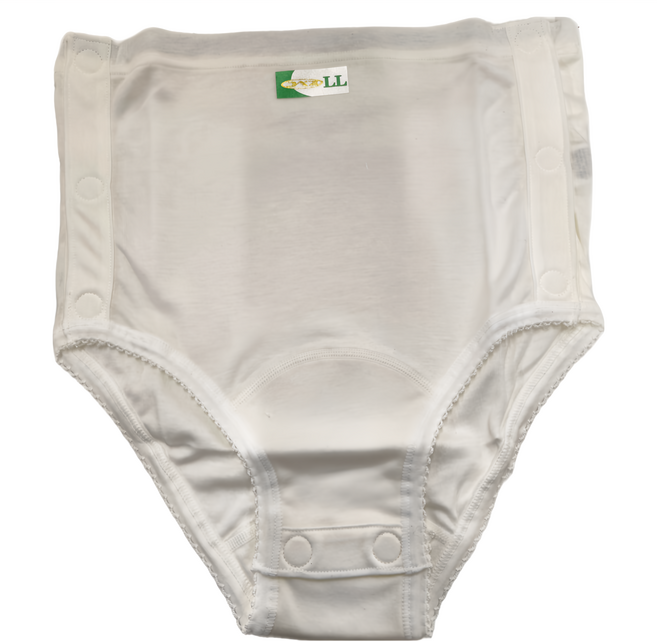 KOBES 神戶生絲 魔術貼設計好穿脫 失禁墊用底褲 女性內診用 U0088, 灰白