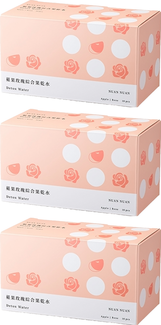 暖暖純手作 蘋果玫瑰綜合果乾水 冷熱皆宜 10入, 30g, 3盒
