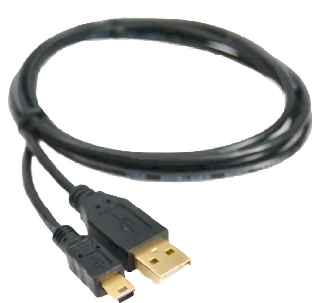Cable 凱堡 USB 2.0 A公 Mini 5Pin 傳輸線, 1.5m, 黑色, 1條