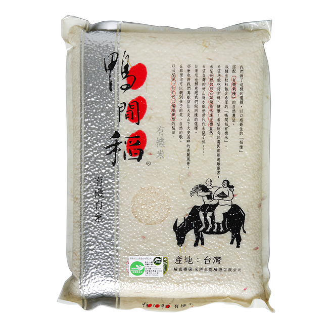 鴨間稻 有機白米, 3kg, 1包, CNS三等