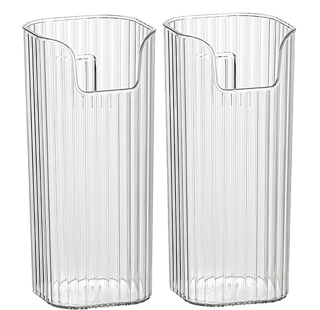 AHOYE 摺疊雨傘收納置物架/傘架/雨傘架/雨傘置物架/雨傘瀝水桶, 透明色, 2個