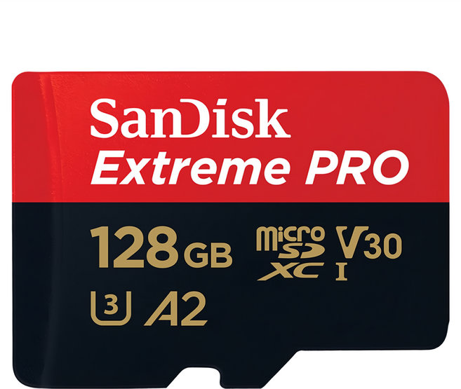 SanDisk 晟碟 公司貨 Extreme Pro microSDXC V30 U3 C10 A2 UHS-I 200MB 90MB/s SD adaptor, 128GB, 1入