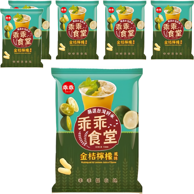 乖乖 乖乖食堂米果 金桔檸檬風味, 60g, 6包