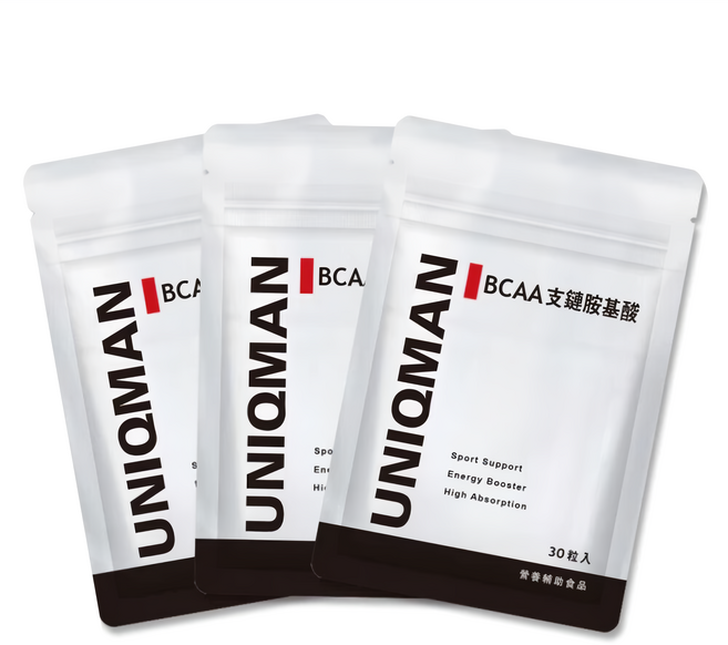 UNIQMAN 優仕曼 BCAA支鏈胺基酸 素食膠囊 0.8g, 3包, 30顆
