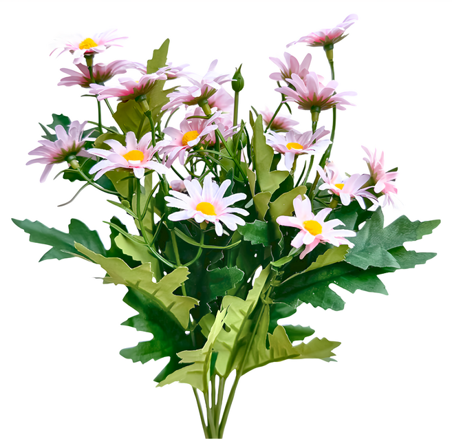 FLORAL M 花藝 仿真花 英式花園優雅小雛菊花材 粉色 居家裝飾 擺設, 1件
