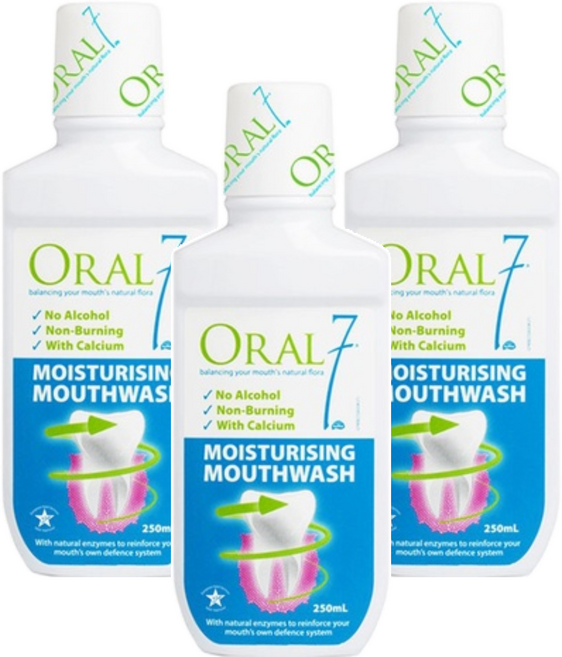 ORAL7 口立淨 酵素護理漱口水 250ml 不含酒精 無灼熱感 含鈣, 3瓶