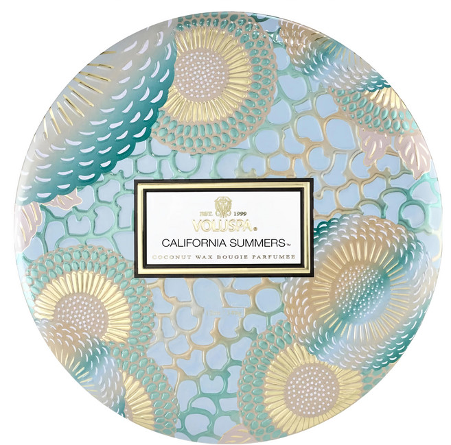 VOLUSPA 3芯錫蠟燭, 夏日加州, 340g, 1個