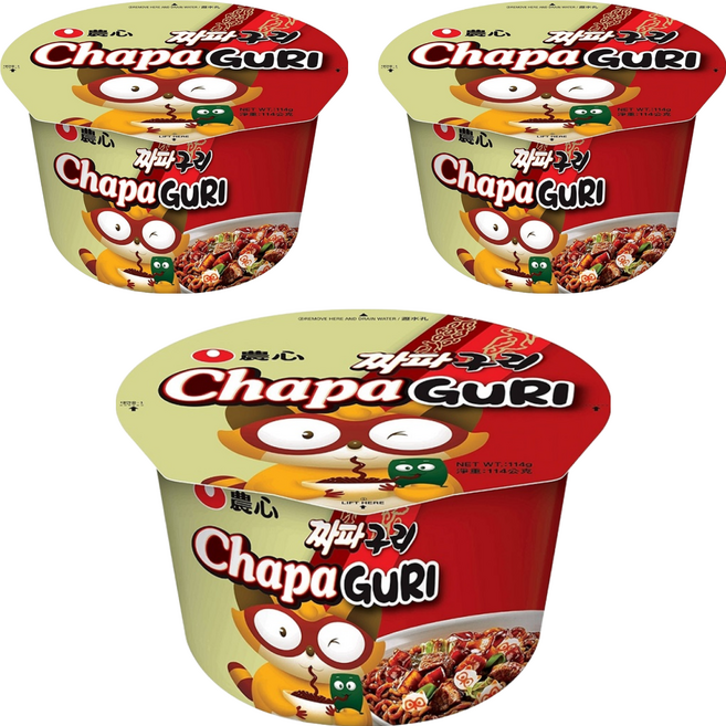 NONGSHIM 農心 浣熊炸醬烏龍碗麵 114g, 3入