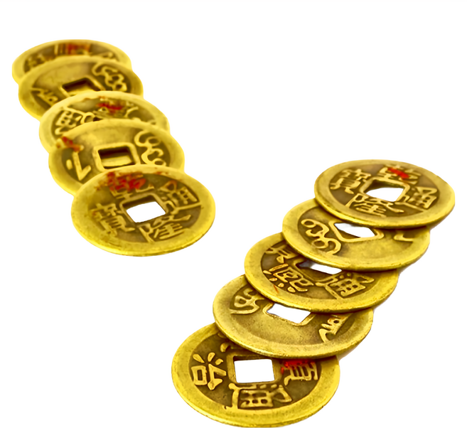 馥瑰馨盛 銅錢發五帝錢 2.3cm 22g 10個, 銅色, 1組