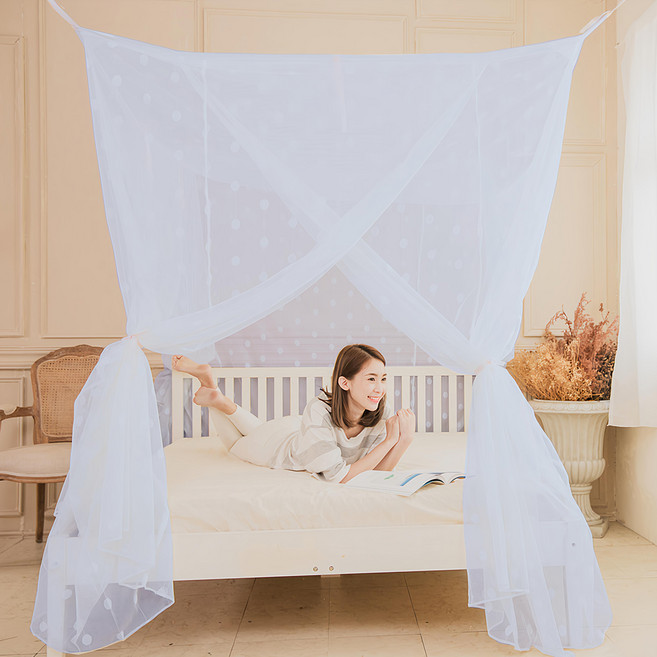 C.G.&C. S.M.C. 凱蕾絲帝 加高可站立針織蚊帳 台灣製造, 粉藍色