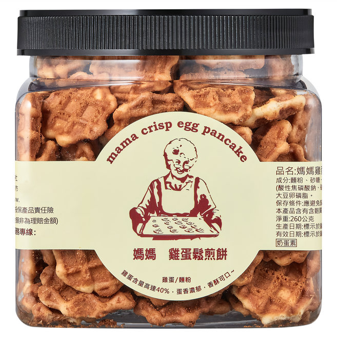 恩澤食品 媽媽雞蛋鬆煎餅, 260g, 1罐
