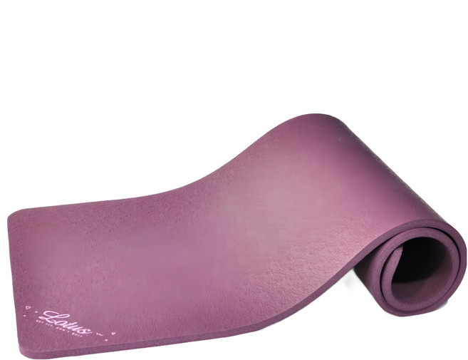 Lotus COZY FITNESS SERIES 雙面壓紋無毒NBR瑜珈健身墊 15mm, 絲絨莓果, 1個