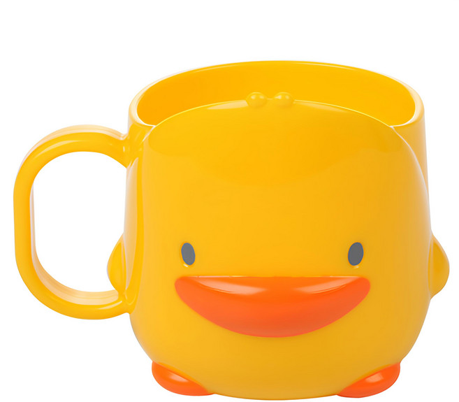 PiYOPiYO 黃色小鴨 造型立體杯, 黃色, 1個, 240ml