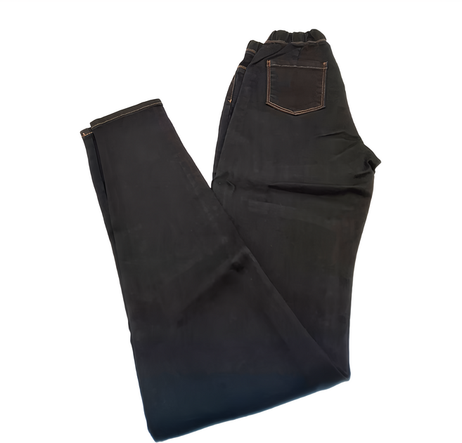 MarieBella 彈力修身牛仔內搭褲 黑色 M碼