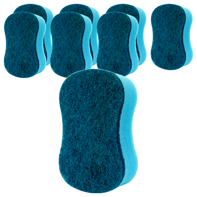 comet 雙面海綿菜瓜布 藍色 11.5 x 7.2 x 3cm, 8個, 1入