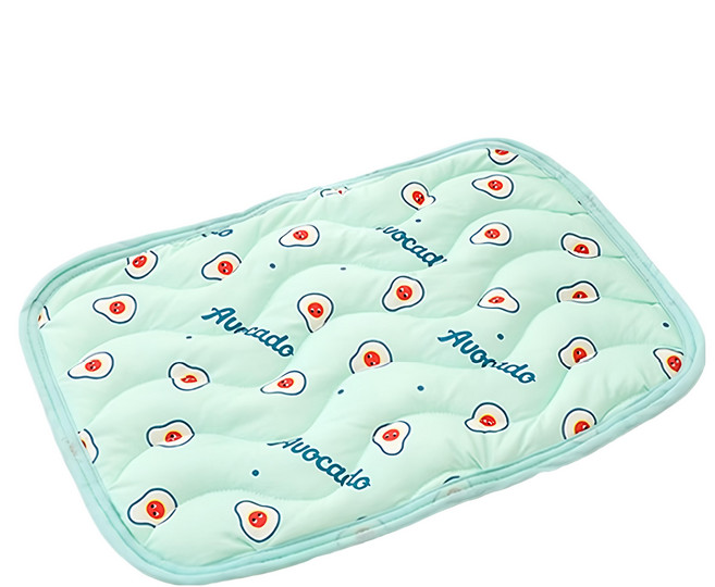 水果墊 XS 綠色酪梨 可愛水果造型 涼爽透氣 柔軟親膚 易於清潔, 1個, 涼感布