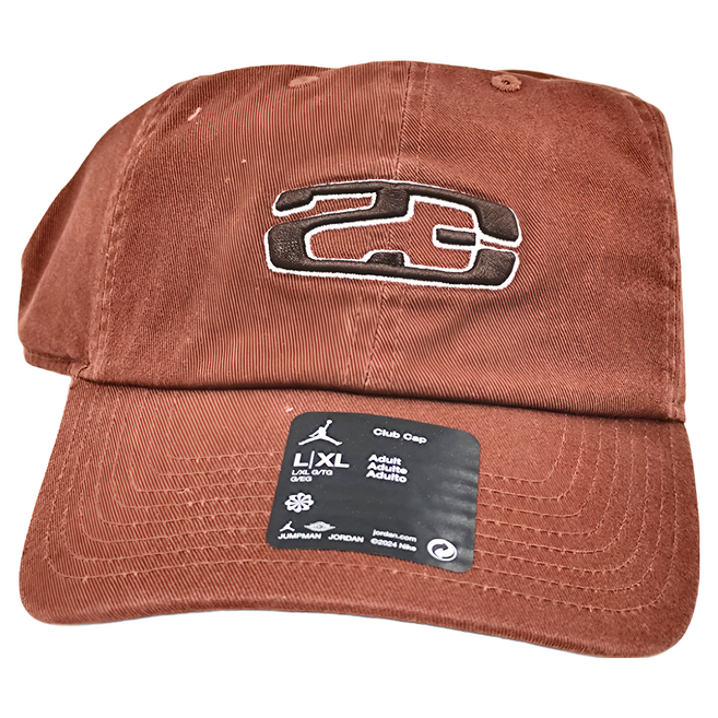 NIKE 耐吉 JORDAN 喬丹 U J CLUB CAP US CB FLT ESS GX, 咖紅色, 1個
