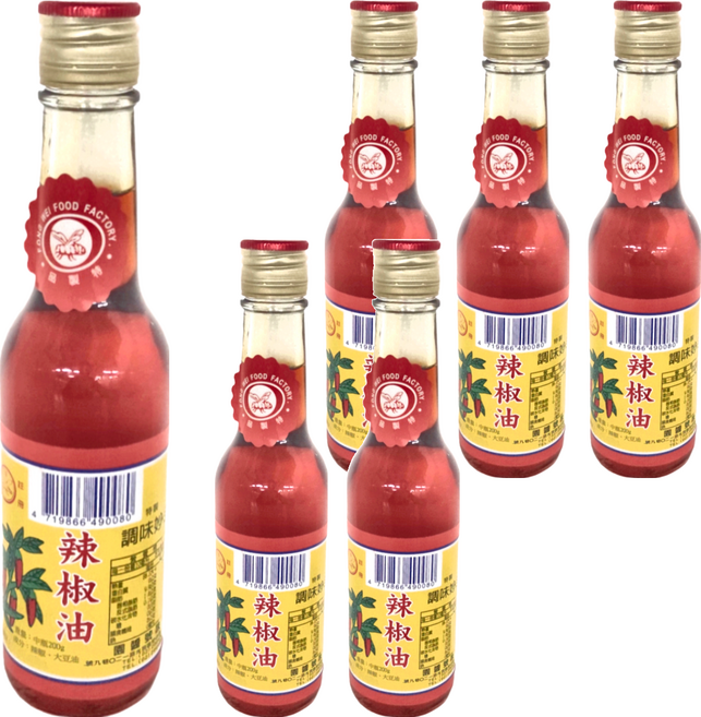 蜂牌 辣椒油 中, 200g, 6瓶