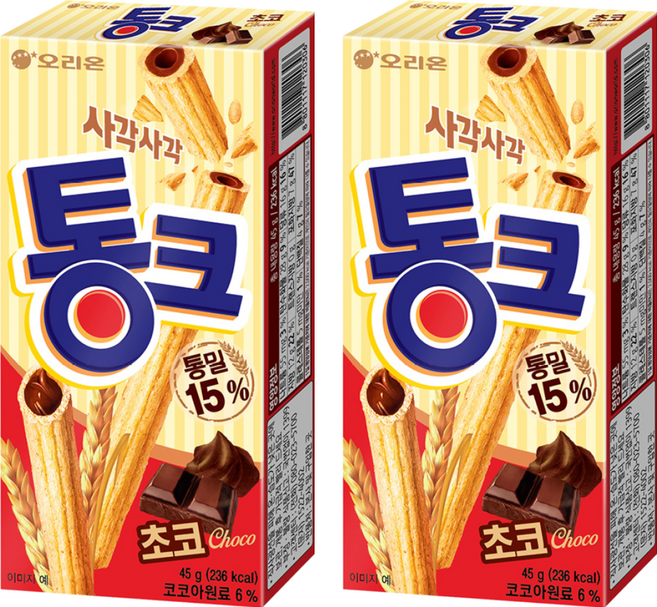 ORION 好麗友 Tonk 全麥可可威化棒, 45g, 2盒